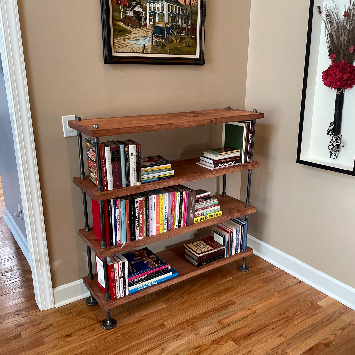 Wide Depth Industrial Style Bookcase - 14" Depth