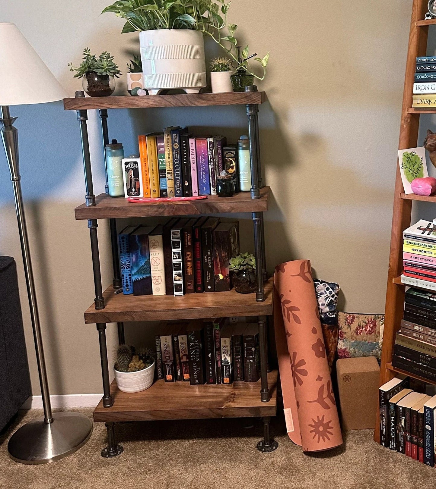 Industrial Style Bookcase - 24" Length