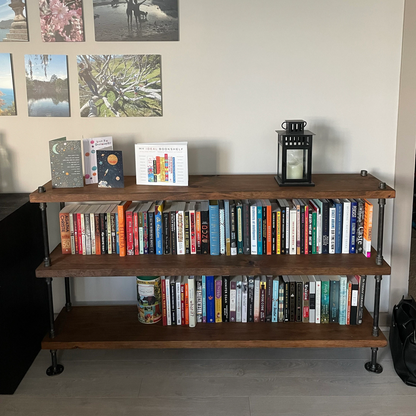 Industrial Style Bookcase - 60” Length