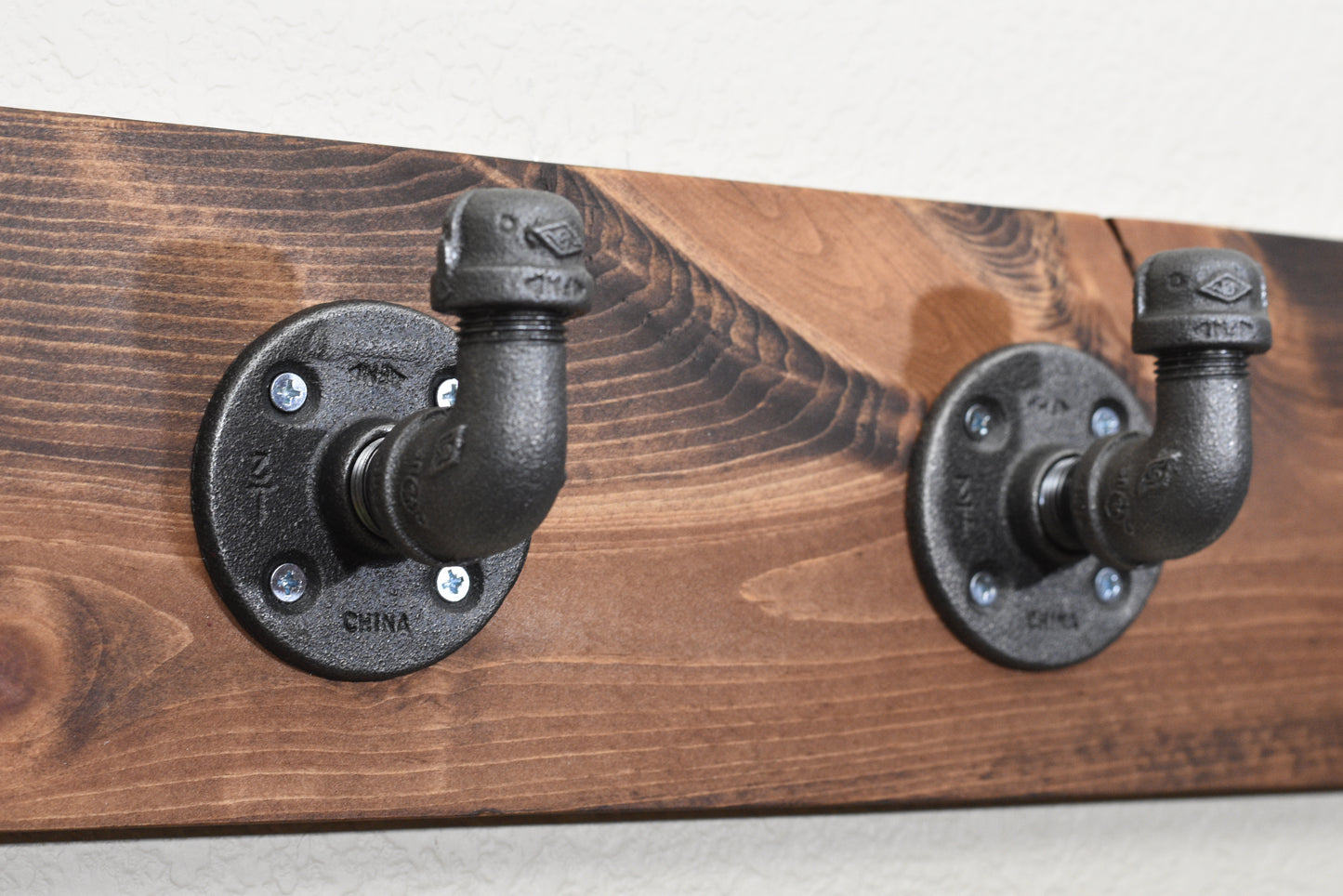 Coat Hooks with Wood Backing