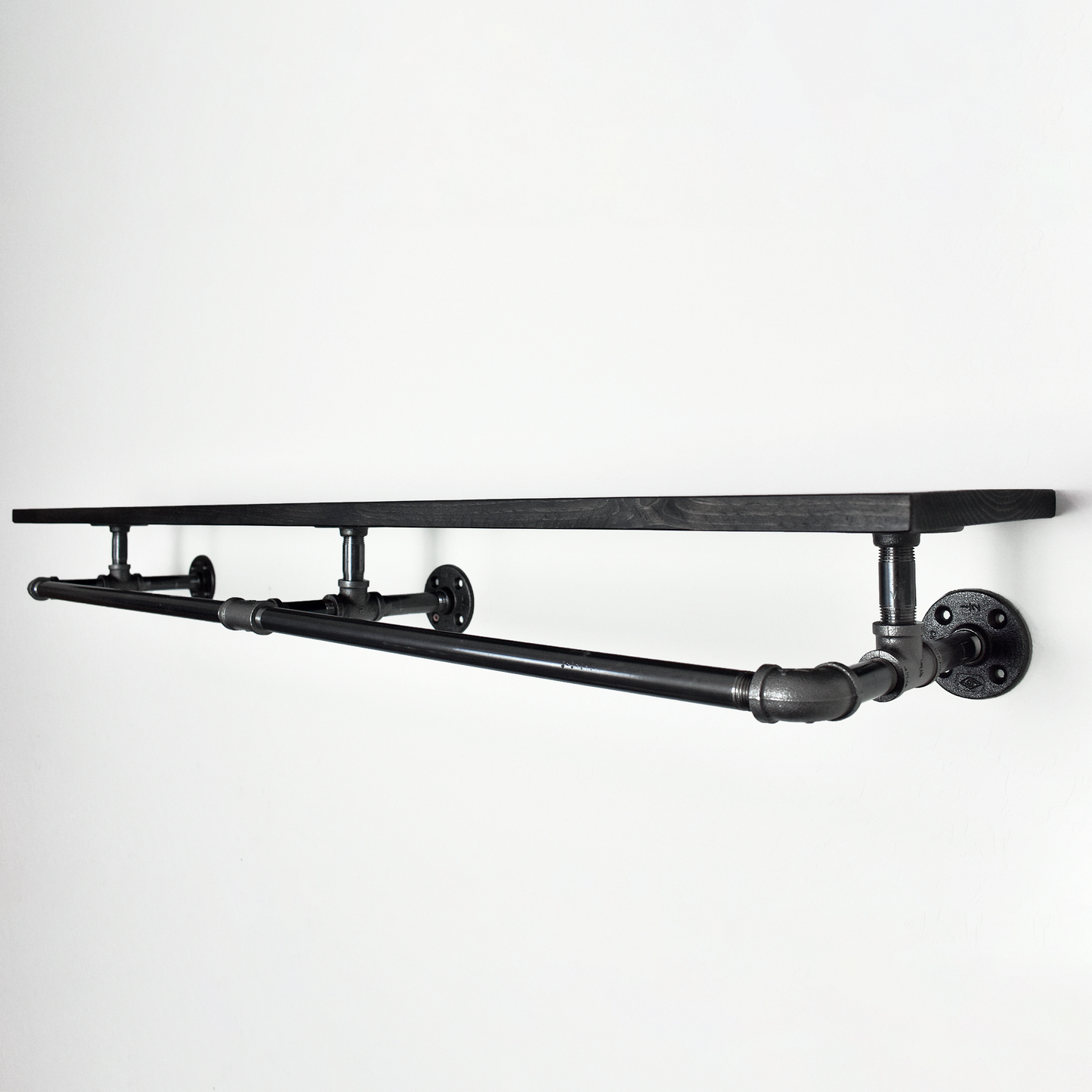 Extra Long Shelf with Hanger Rack (44" - 68")