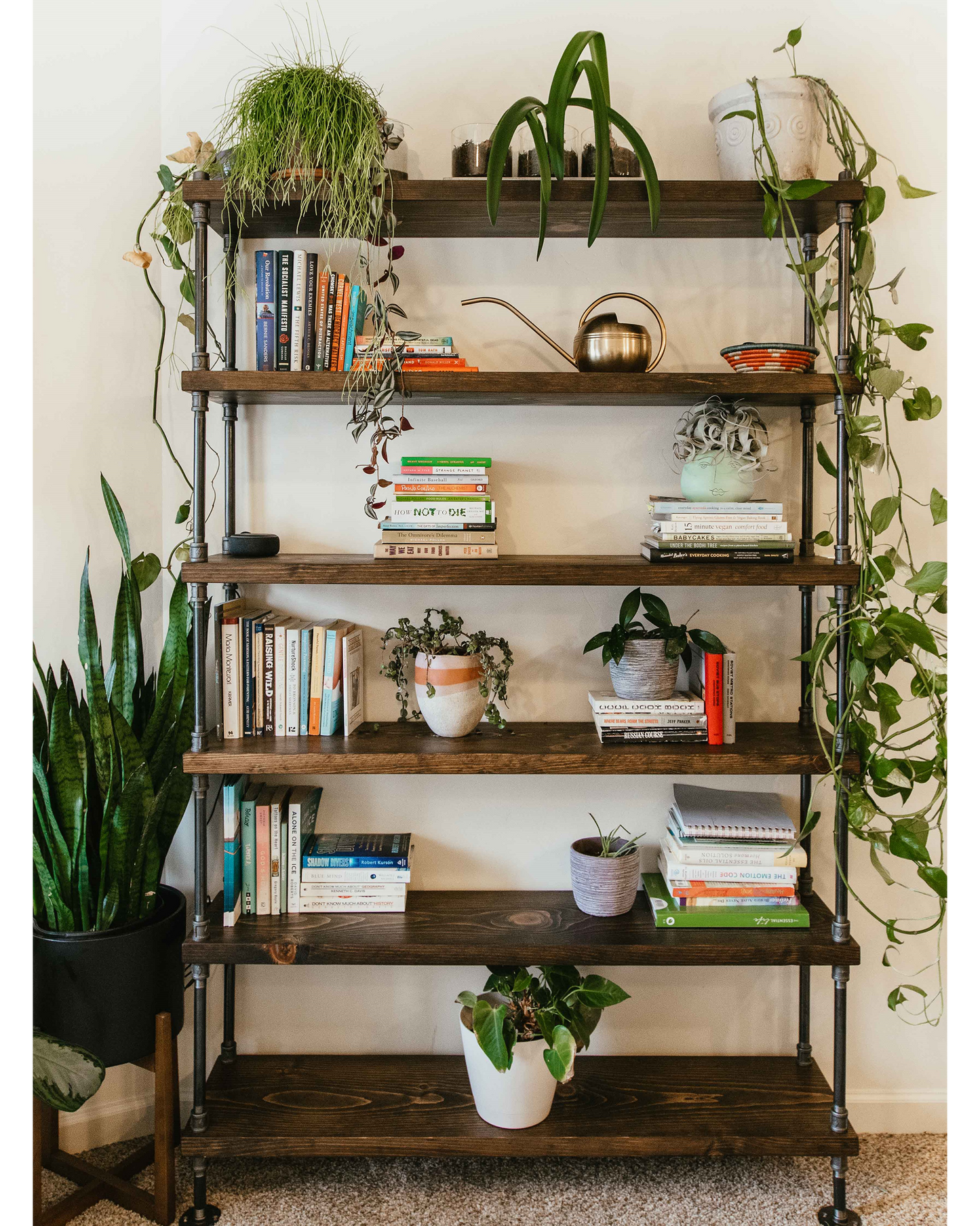 Industrial Style Bookcase - 48" Length