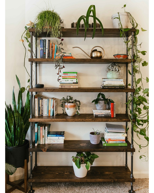 Industrial Style Bookcase - 48" Length
