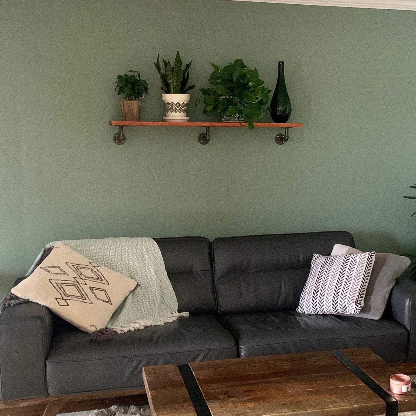 Wood Shelf with Elbow Brackets