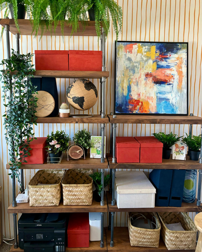 Industrial Style Bookcase - 30" Length