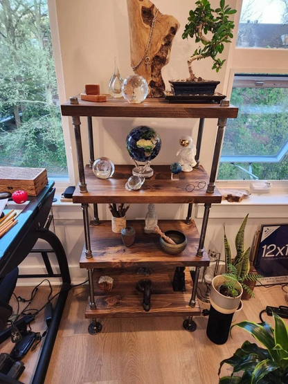 Wide Depth Industrial Style Bookcase - 14" Depth