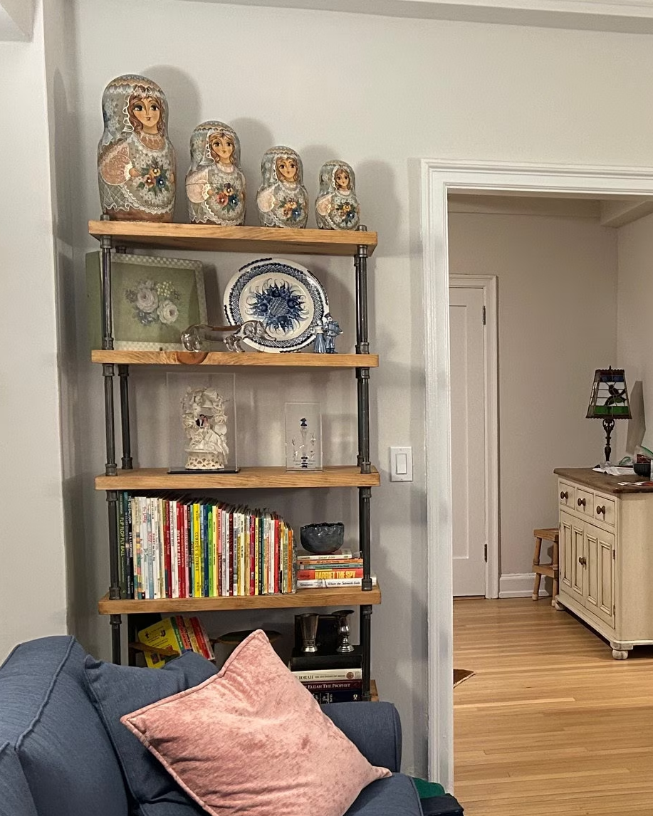 Industrial Style Bookcase - 30" Length
