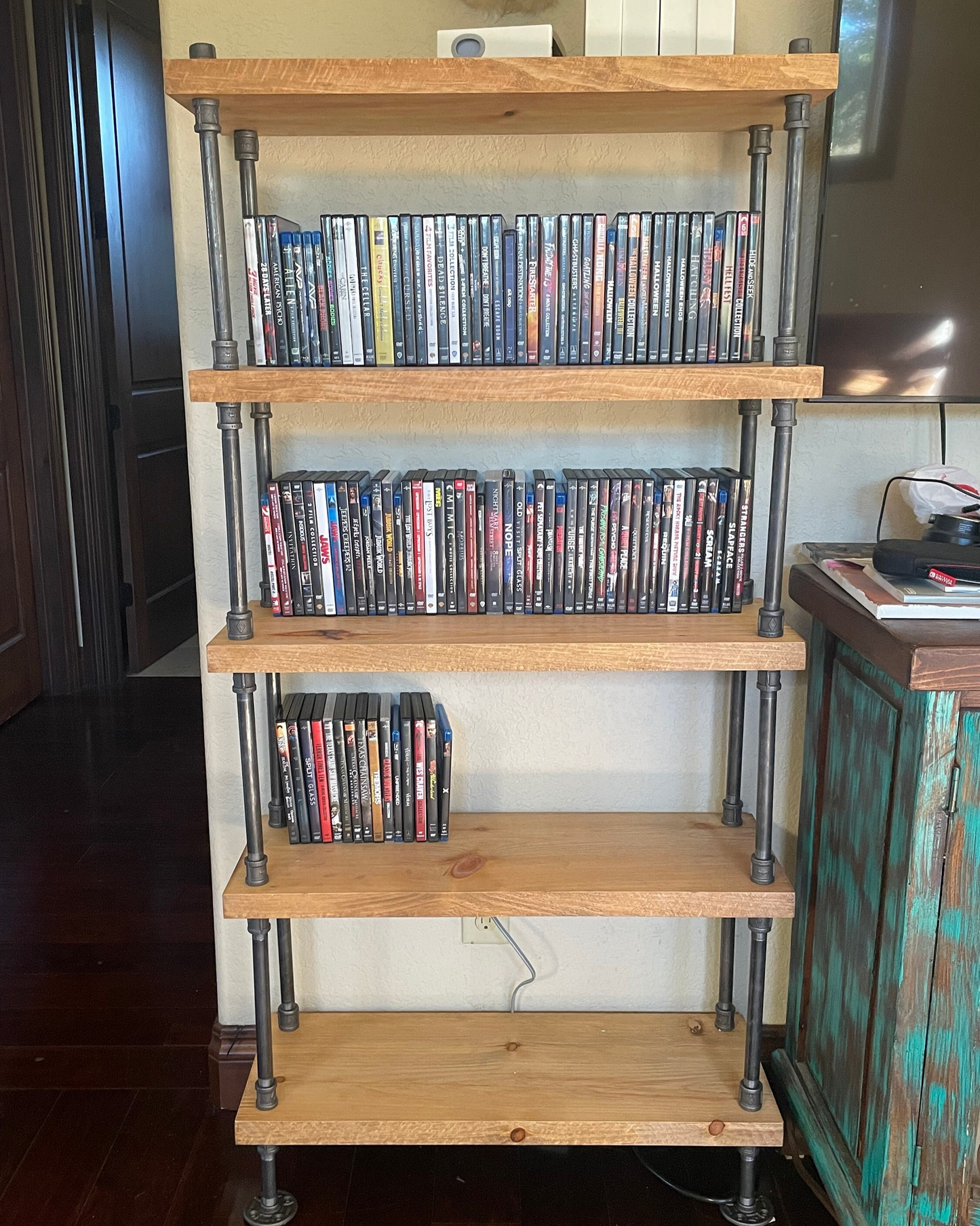 Industrial Style Bookcase - 30" Length