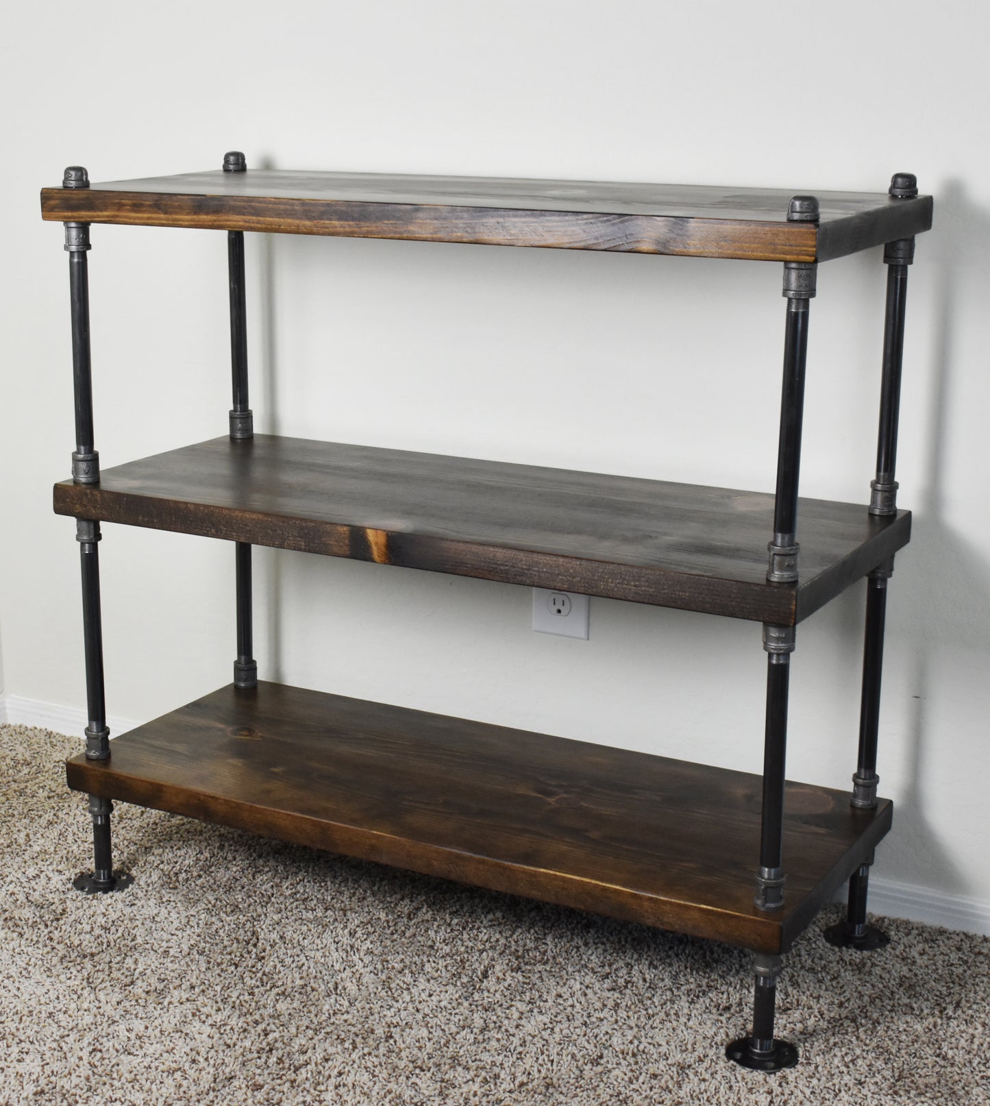 Industrial Style Bookcase - 30" Length