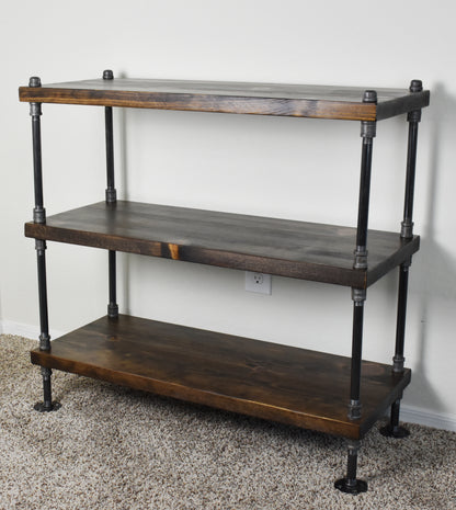 Industrial Style Bookcase - 30" Length