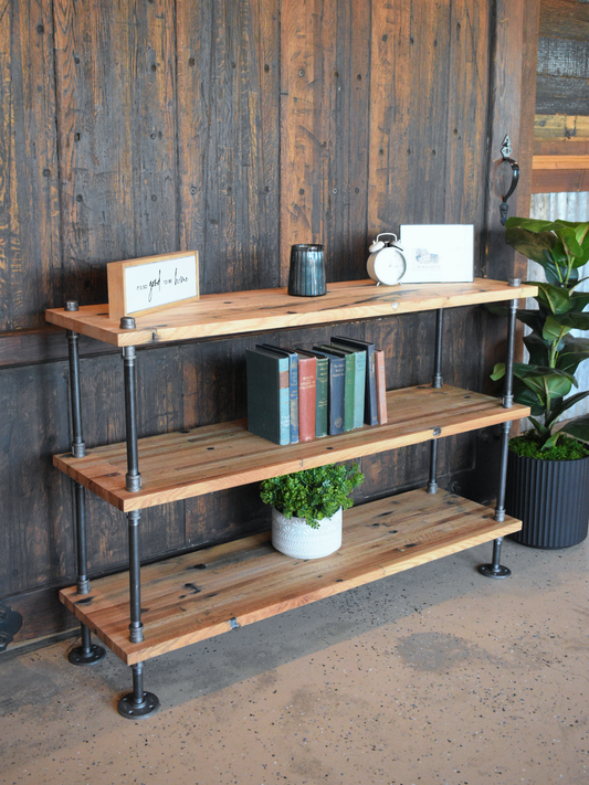 Reclaimed Oak Industrial Bookcase