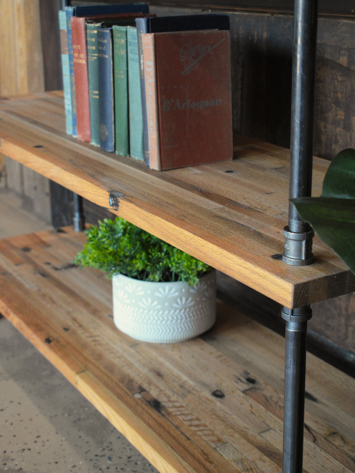 Reclaimed Oak Industrial Bookcase