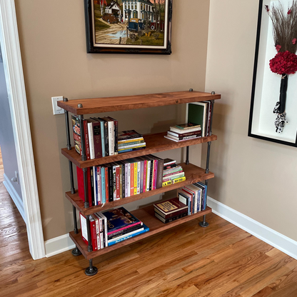 Wide Depth Industrial Style Bookcase - 14" Depth