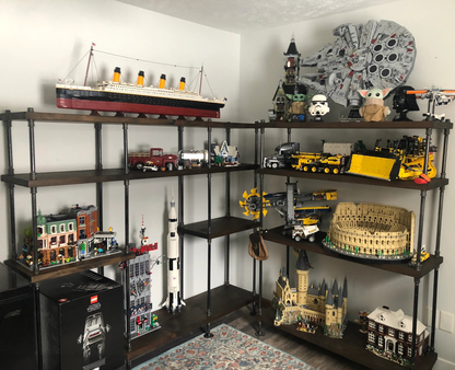 Wide Depth Industrial Style Bookcase - 16" Depth