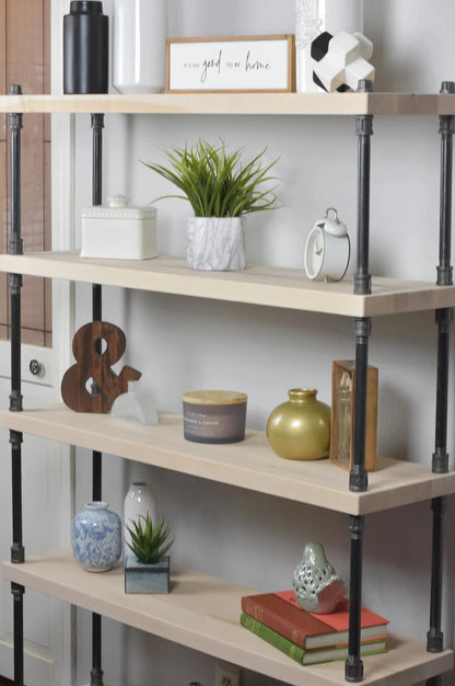 Maple Industrial Style Bookcase