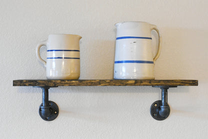 Wood Shelf with Elbow Brackets