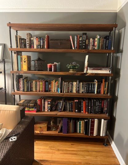 Industrial Style Bookcase - 60” Length